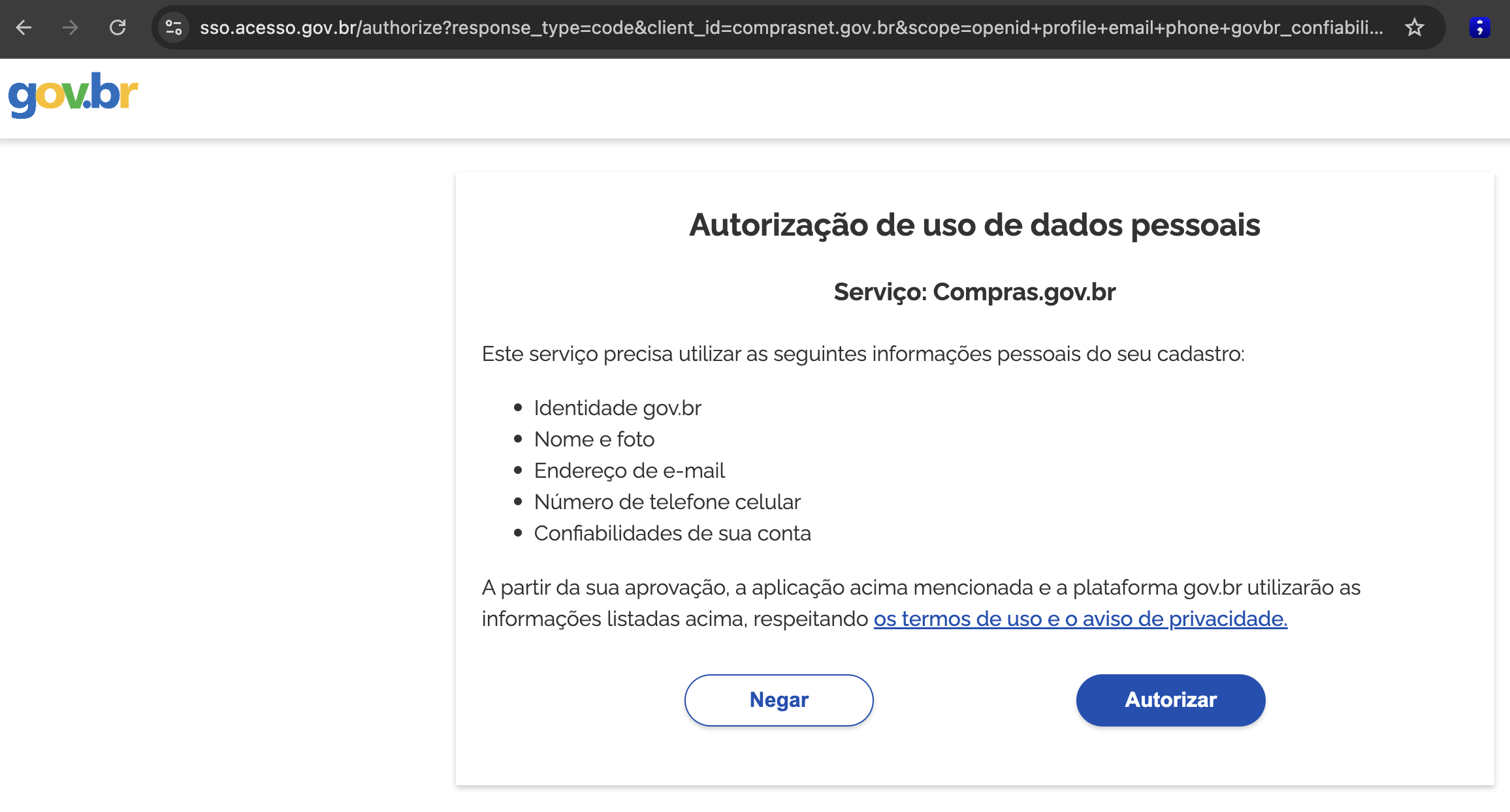 06 comprasnet autorizacao