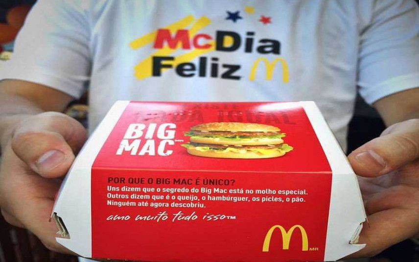 Renda gerada com as vendas de sanduíches Big Mac em todos os restaurantes McDonald's será revertida.